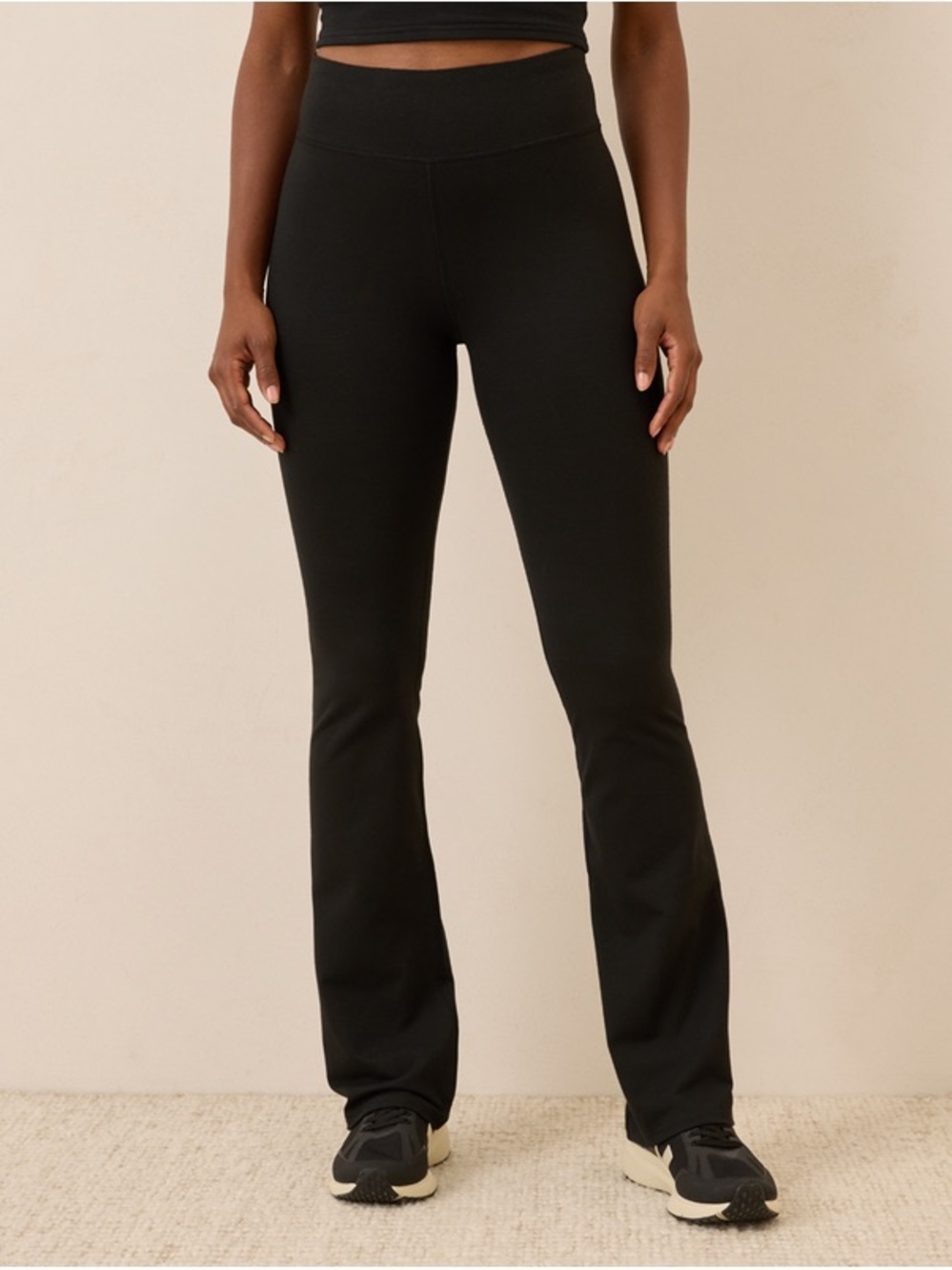 Pact High-Rise Organic Cotton Flare Leggings Clean Girl Yoga Lounge Pants